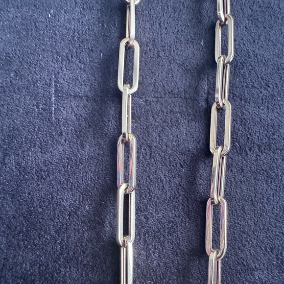 FINAL⬇️FLAWLESS 14K GOLD PAPERCLIP NECKLACE WITH GENUINE DIAMONDS - Picture 7 of 7